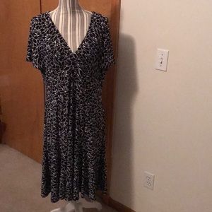 Black and white floral dress